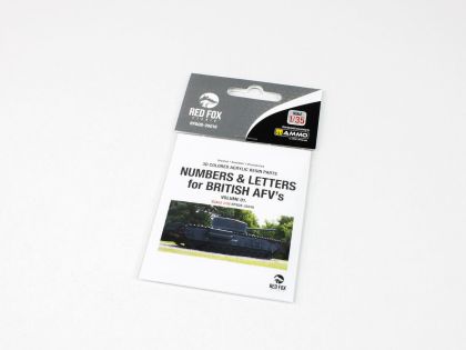 1:35 3D Resin Casting Numeral & Letters for British AFV’s vol.01