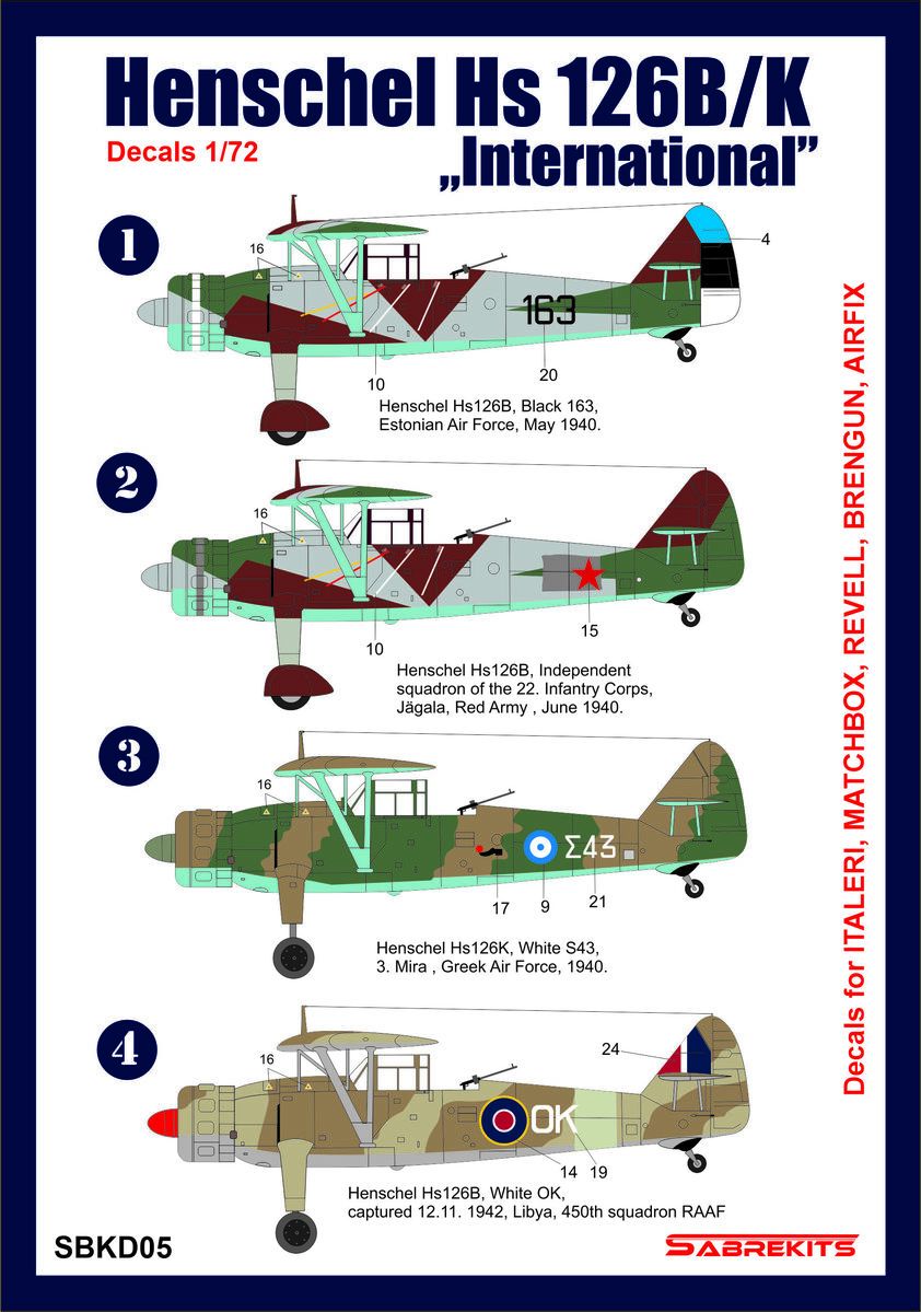 1:72 Henschel Hs-126 B / K - International