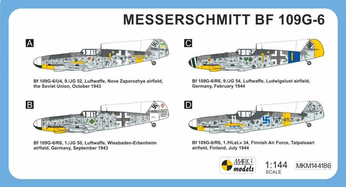 1:144 Messerschmitt Bf-109G-6 'Fighter Aces' 2in1