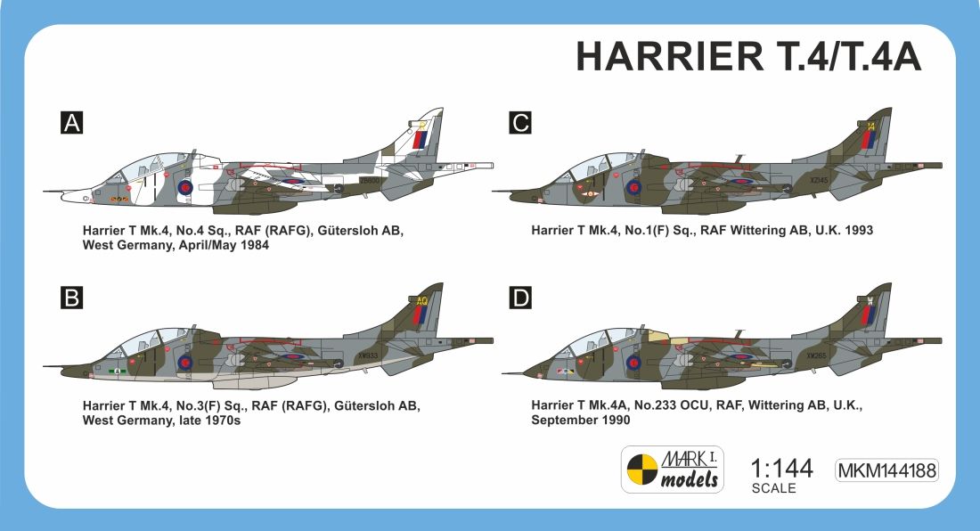 1:144 BAe Harrier T.4/4A 'At home & On the Continent'