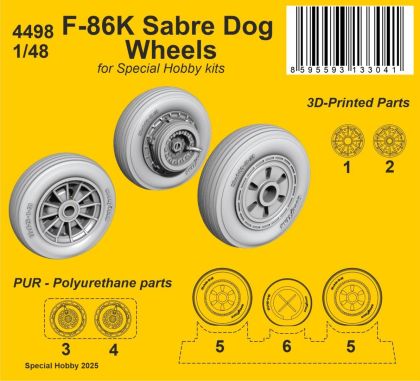 1:48 F-86K Sabre Dog Wheels