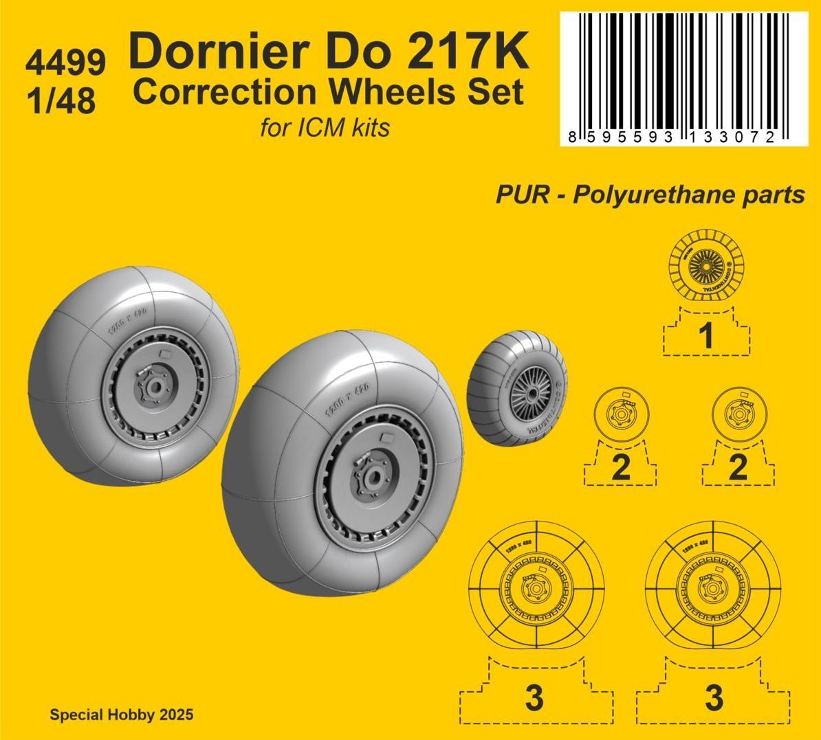 1:48 Do-217 Wheels Correction Set