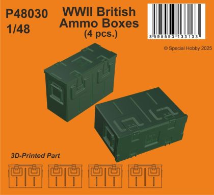 1:48 WWII British Ammo Boxes (4 pcs.) 