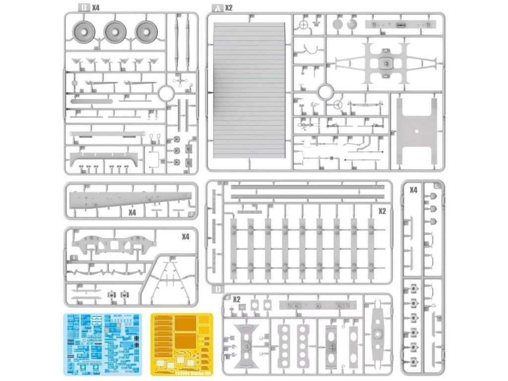 1:35 Drehgestell Flachwagen in Regelbauart RLMMP 700