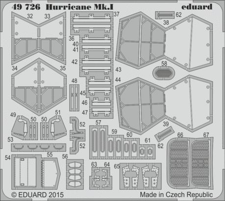 1:48 Hawker Hurricane Mk.I - PE Interior for Airfix