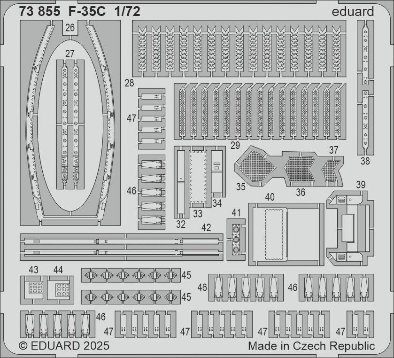 1:72 F-35 C - PE Parts Set (For Tamiya Kits)