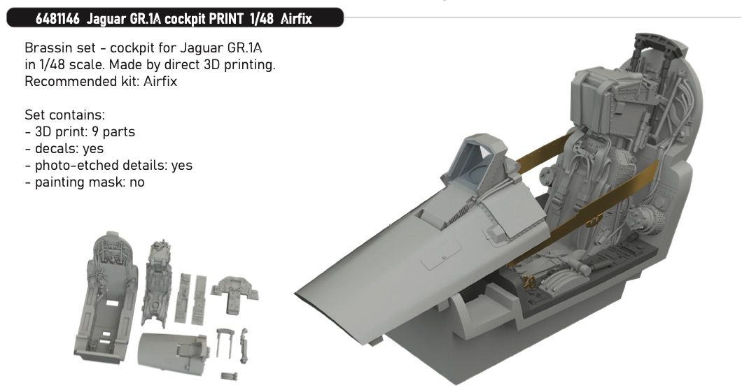 1:48 Jaguar GR.1A - Cockpit for Airfix