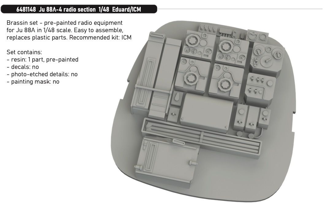 1:48 Ju 88 A-4 - Radio Section for Eduard/ICM