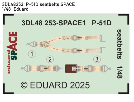 1:48 P-51 D - Seatbelts Space for Eduard