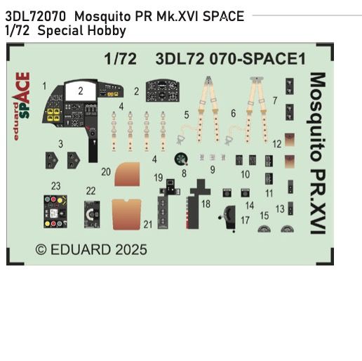 1:72 Mosquito PR Mk.XVI - Space (For Special Hobby Kits)