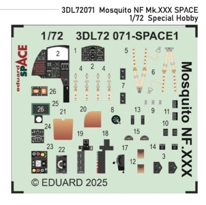 1:72 Mosquito NF Mk.XXX - Space (For Special Hobby Kits)