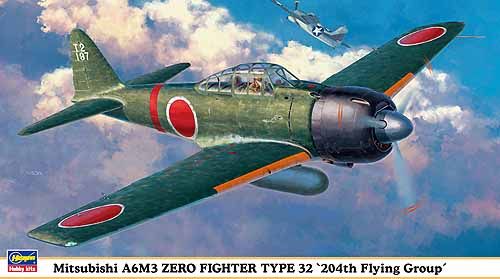 1:48 Mitsubishi A6M3 Zero Fighter Type 32 204TH Flying Group