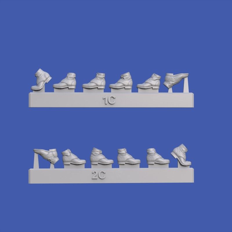 1:35 German infantry boots-various positions-WWII No.5