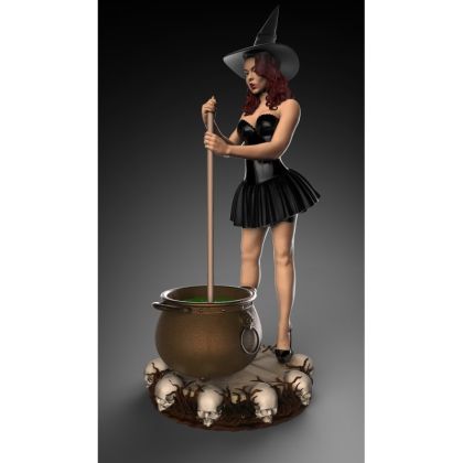 1:24 Witch Pinup Girl Halloween
