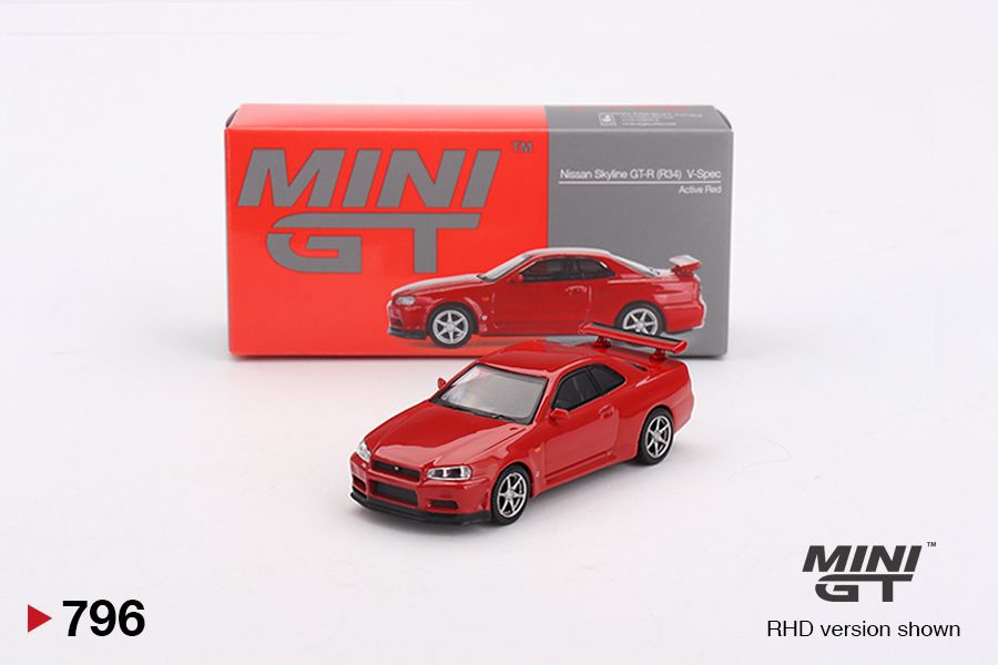 1:64 Nissan Skyline GT-R (R34) V-Spec Active Red