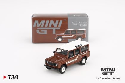 1:64 Land Rover Defender 110 1985 County Station Wagon Russet Brown
