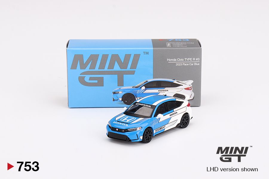 1:64 Honda Civic Type R #3 2023 Pace Car Blue