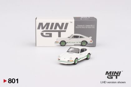 1:64 Porsche 911 Carrera RS 2.7 Grand Prix White with Green Livery