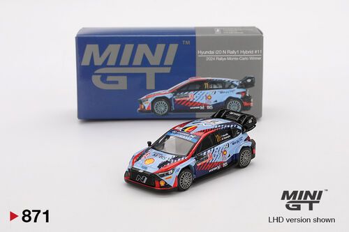 1:64 Hyundai i20 N Rally1 Hybrid #11 2024 Rallye Monte-Carlo Winner (Left-Hand Boxed)