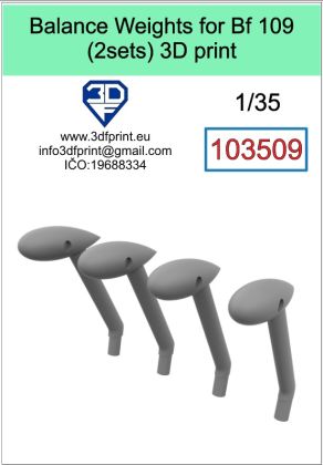 1:35 Balance weights for Bf 109