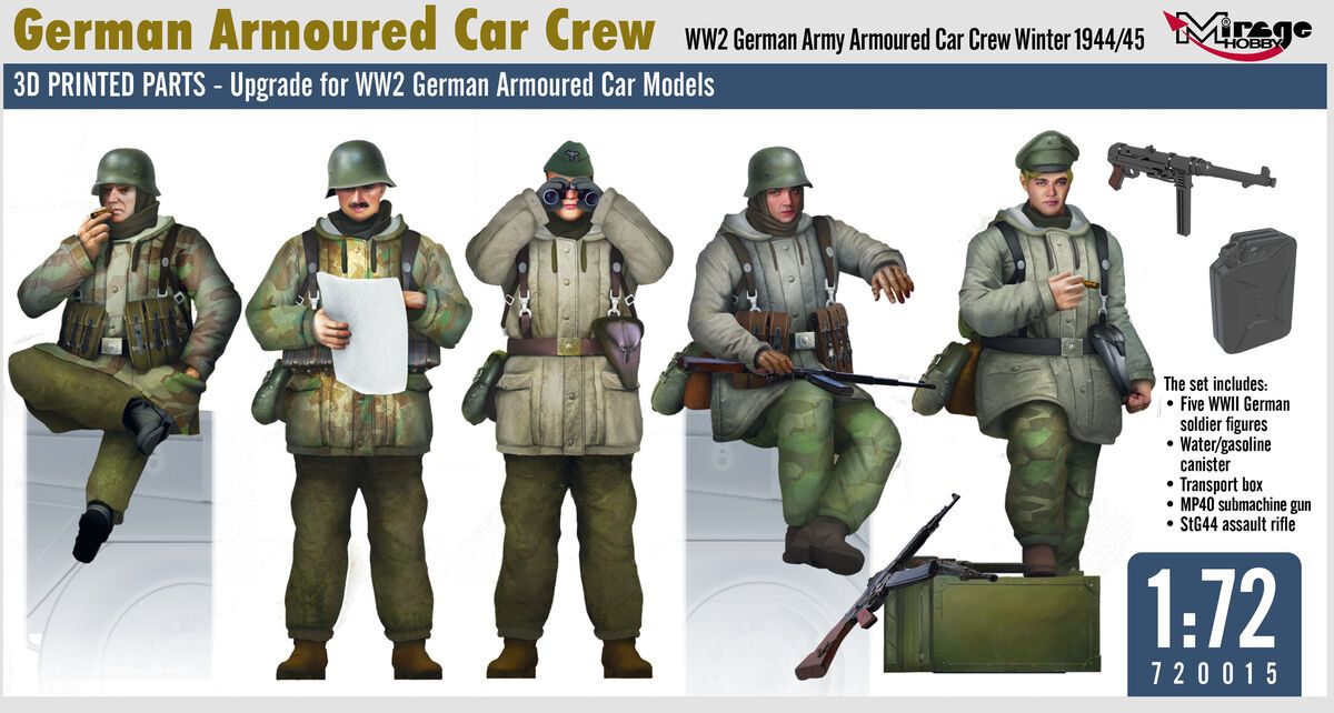1:72 German Armoured Car Crew Winter 1944/45