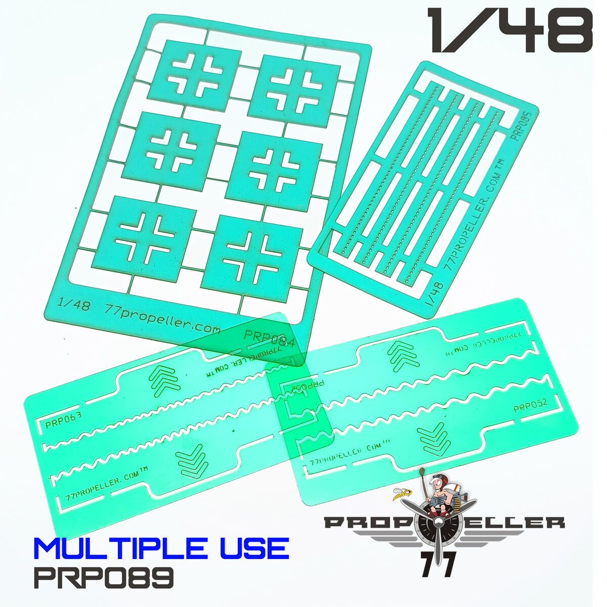 1:48 Luftwaffe Balkenkreuze Late and Luftwaffe wing walkway stencils and 2x Leading Edge Wavelet Template Set