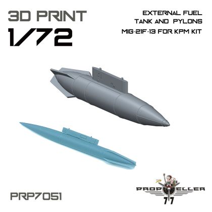 1:72 MIG-21 F-13 - 3D-Printed External Fuel Tank and Pylons (for Kovozavody Prostejov Kits)