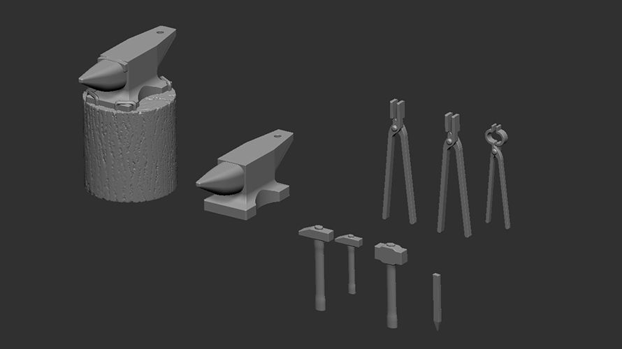 1:35 Blacksmith Equipment