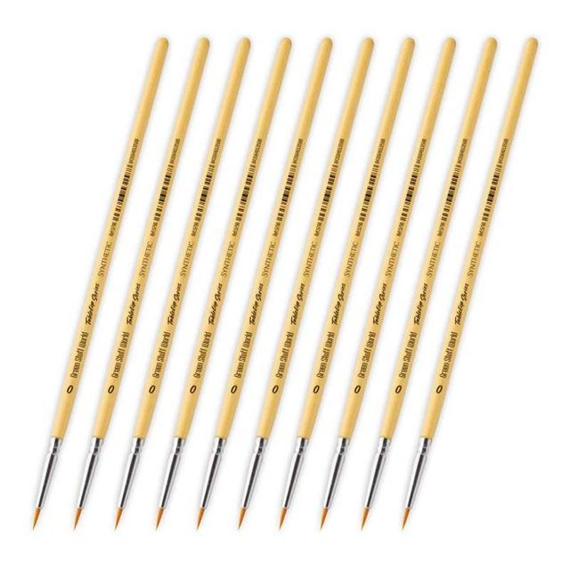 TABLETOP SERIES Synthetic Brush Set 0 (Pack of 10)