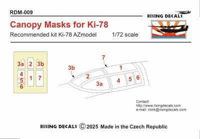 1:72 Canopy Mask for Ki-78 (AZMOD)