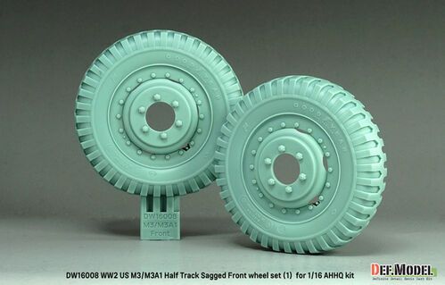 1:16 US M3/M3A1 Half Track - Sagged Front Wheel Set 1 (for AHHQ Kits)
