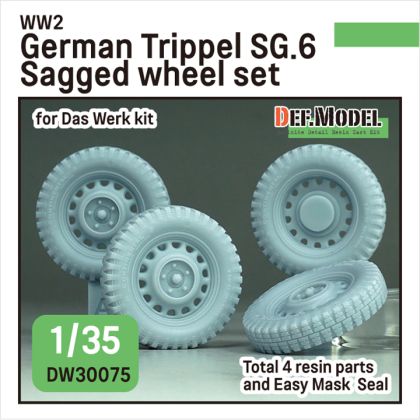 1:35 WW2 German Trippel SG.6 Sagged Wheel Set (For Das Werk)