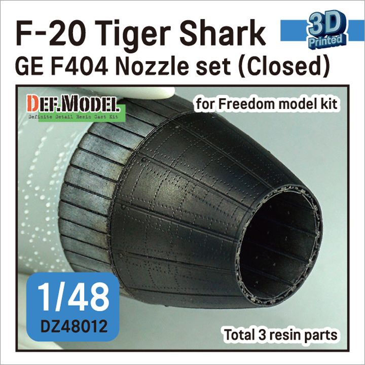 1:48 F-20 Tigershark - Nozzle Set Closed (GE YF404-100 / for Freedom Model Kits)
