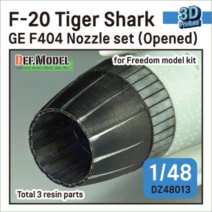 1:48 F-20 Tigershark - Nozzle Set Opened (GE YF404-100 / for Freedom model 1/48)