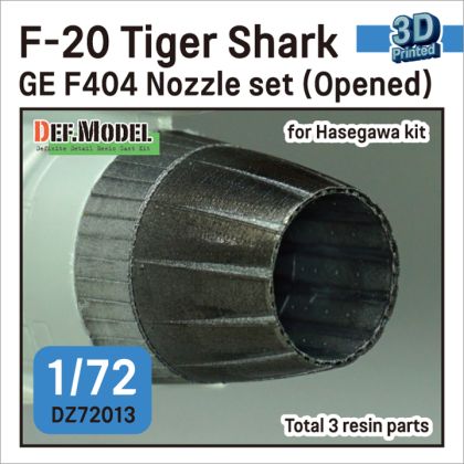 1:72 F-20 Tigershark - Nozzle Set Opened (GE YF404-100 / for Hasegawa Kits)