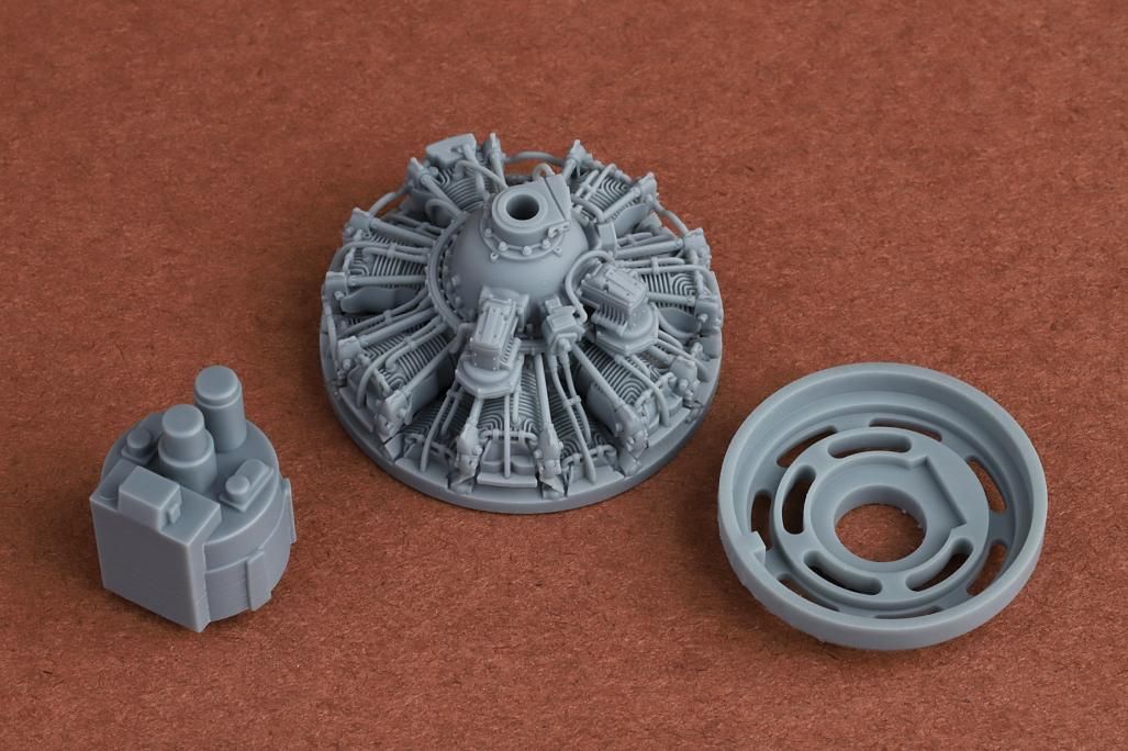 1:48 Grumman F4F-4 Wildcat - 3D-Printed Engine Set (for Tamiya Kits)