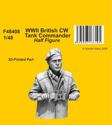 1:48 WWII British CW Tank Commander / Half Figure