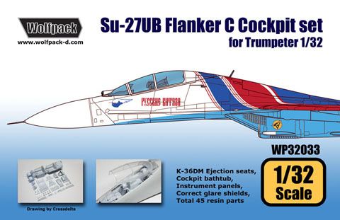 1:32 Su27UB Flanker C Cockpit set (Trumpeter)