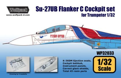 1:32 Su27UB Flanker C Cockpit set (Trumpeter)