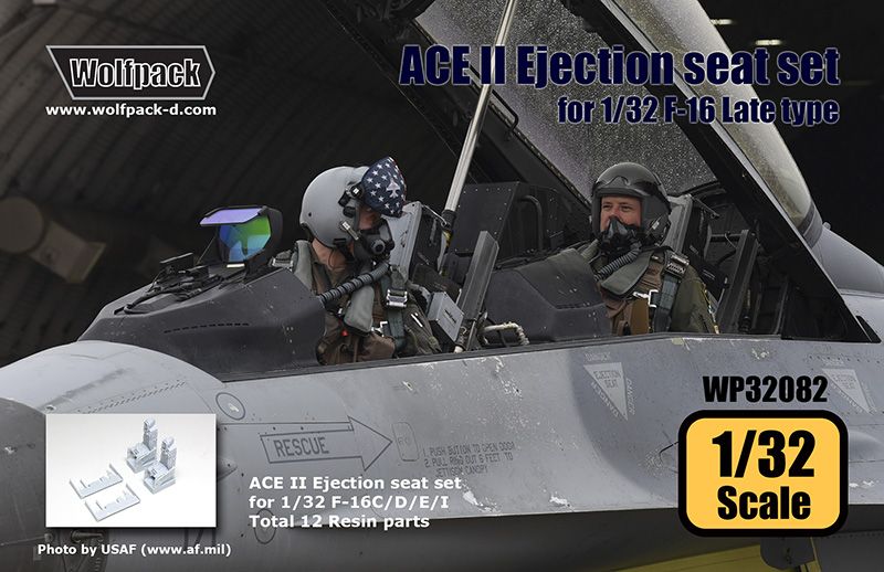 1:32 ACE II Ejection seats for F16 late type (Tamiya, Academy)