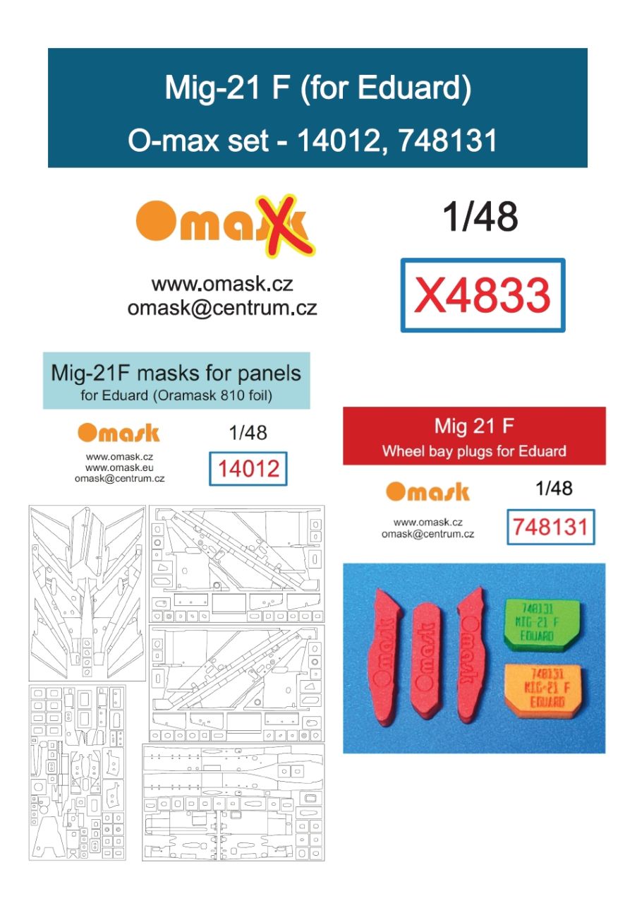 1:48 48 Mig-21F O-max set (for Eduard)