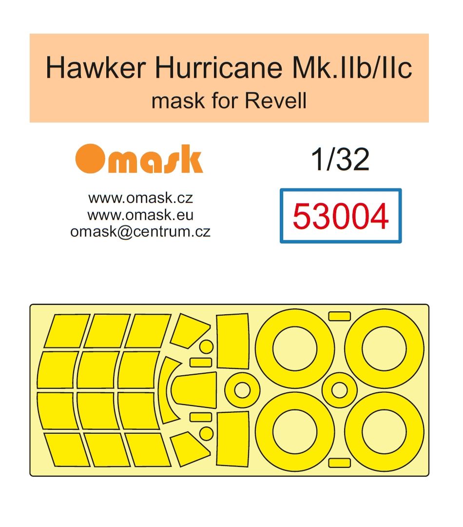 1:32 Hawker Hurricane Mk.IIb/IIc masks (for Revell)