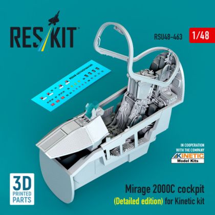 1:48 Mirage 2000C cockpit (Detailed edition) for Kinetic kit