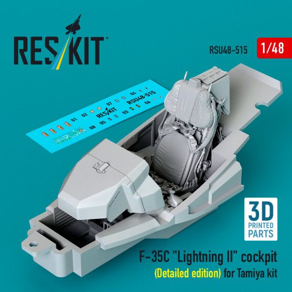 1:48 F-35C Lightning II cockpit (Detailed edition) for Tamiya kit