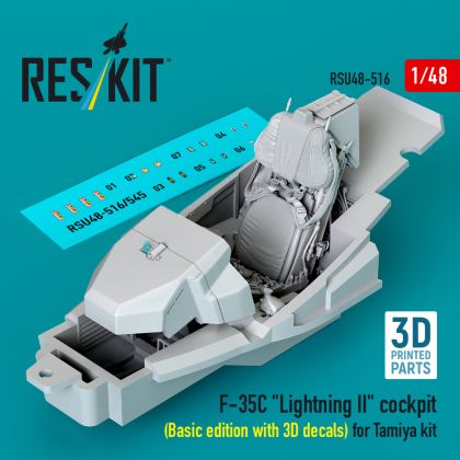1:48 F-35C Lightning II cockpit (Basic edition with 3D decals) for Tamiya kit