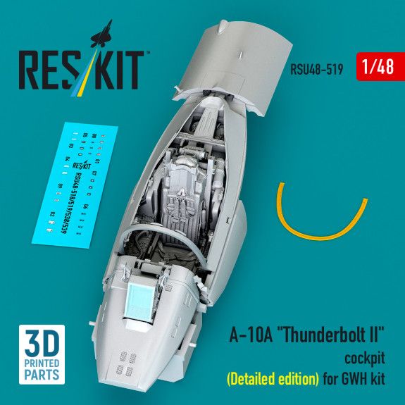 1:48 A-10A Thunderbolt II cockpit (Detailed edition) for GWH kit