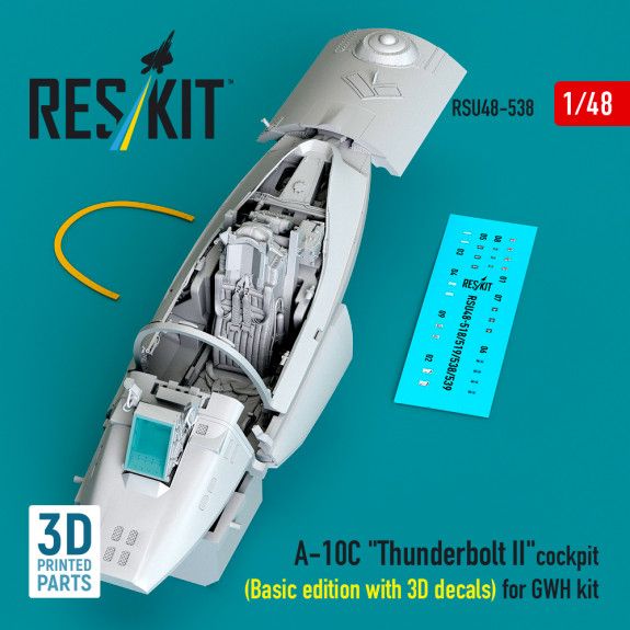 1:48 A-10C Thunderbolt II cockpit (Basic edition with 3D decals) for GWH kit