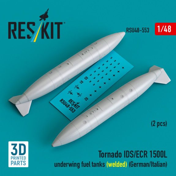 1:48 Tornado IDS/ECR 1500L underwing fuel tanks (welded) (German AF / Italian AF) (2 pcs)