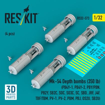 1:32 Mk-54 Depth bombs (350 lb) (4 pcs)