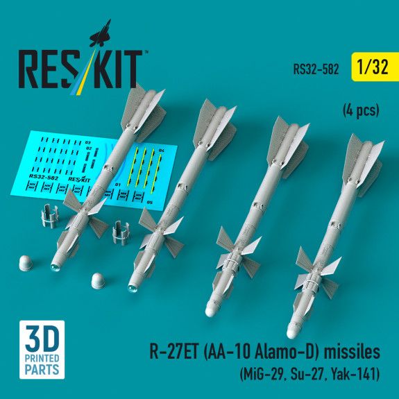 1:32 R-27ET (AA-10 Alamo-D) missiles (4 pcs)